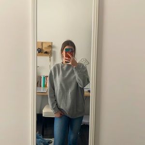 Gray crew neck